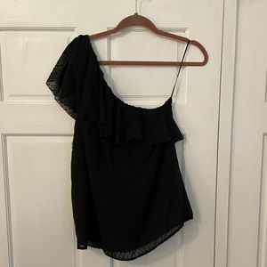 Paige One Shoulder Shimmer Blouse